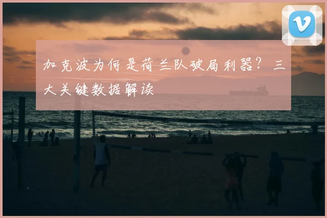 加克波为何是荷兰队破局利器？三大关键数据解读